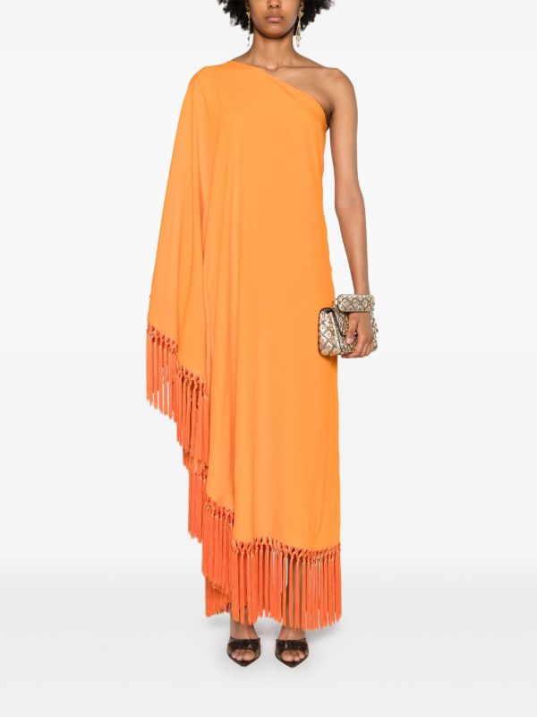 Taller Marmo Orange Spritz One Shoulder Dress | Browns Cocktail & Party Dresses