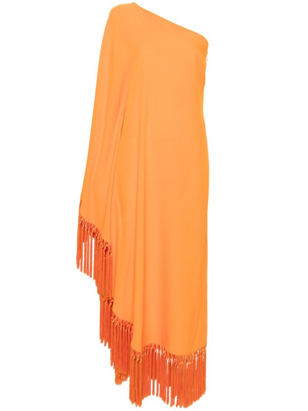 Taller Marmo Orange Spritz One Shoulder Dress | Browns Cocktail & Party Dresses