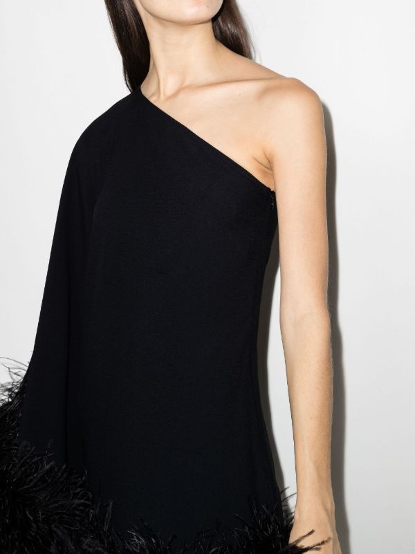 Taller Marmo Piccolo Ubud Feather-Trim Mini Dress | Browns Cocktail & Party Dresses