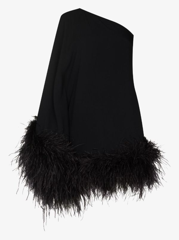 Taller Marmo Piccolo Ubud Feather-Trim Mini Dress | Browns Cocktail & Party Dresses