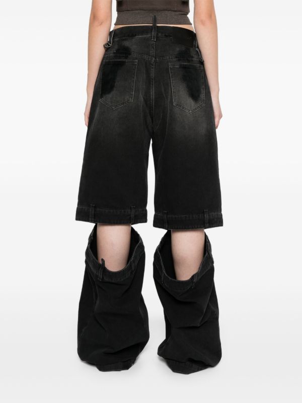 The Attico Black Ashton Cut-Out Wide Jeans | Browns Wide-Leg Jeans