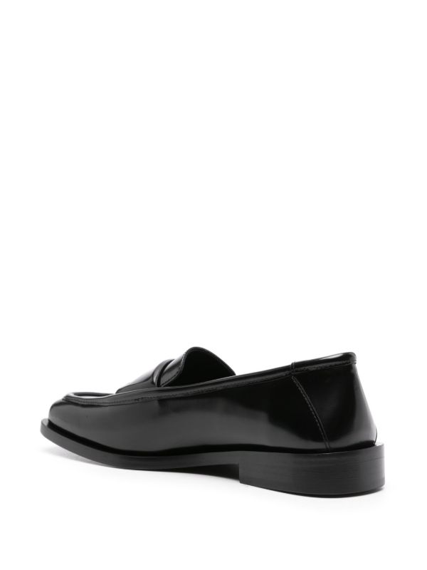 The Attico Black High-Shine Leather Loafers | Browns Loafers