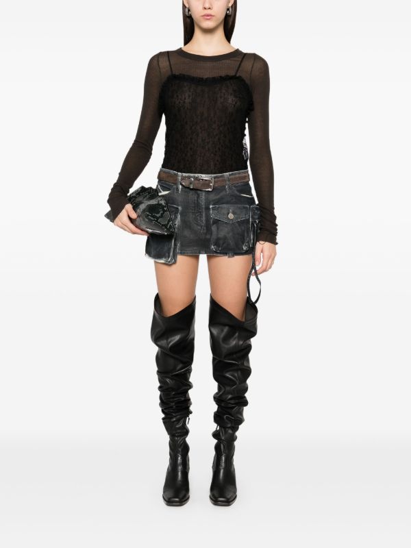 The Attico Fay Mini Skirt | Browns Denim Skirts