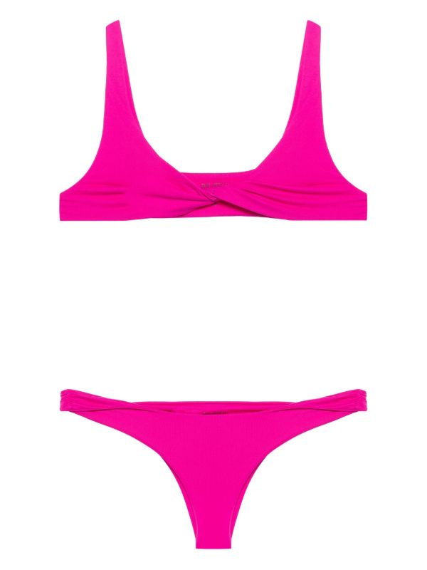 The Attico Pink Twisted Bikini | Browns Bikinis