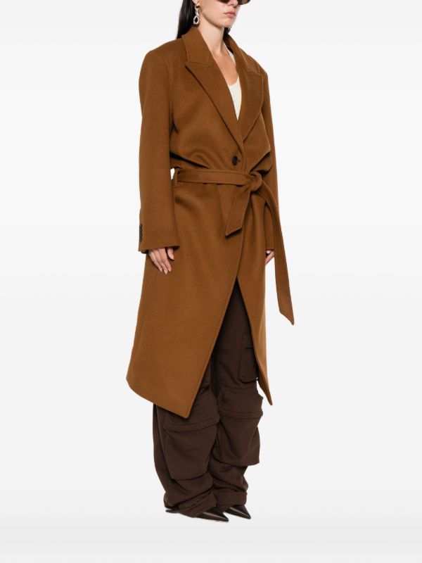 The Attico Single-breasted Belted Coat | Browns Single Breasted Coats