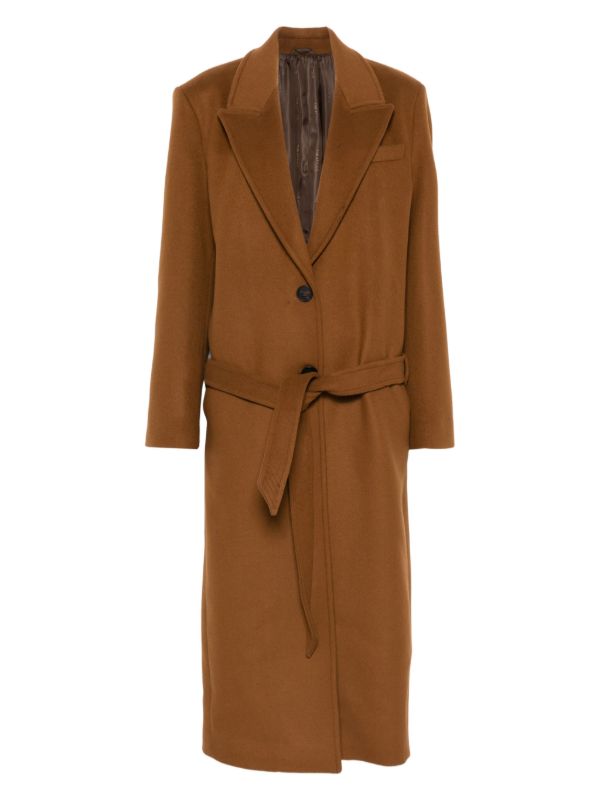 The Attico single-breasted belted coat | Browns Single Breasted Coats