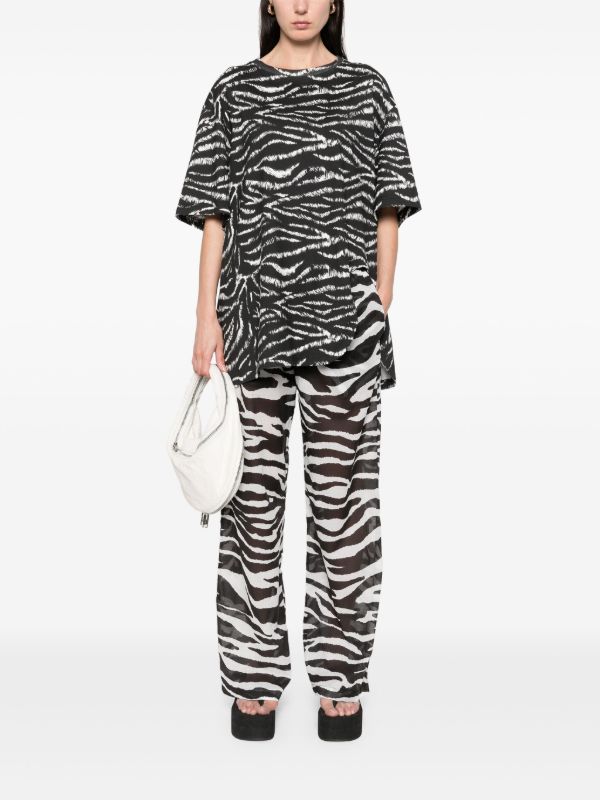 The Attico Zebra-print Trousers | Browns Wide-Leg Pants