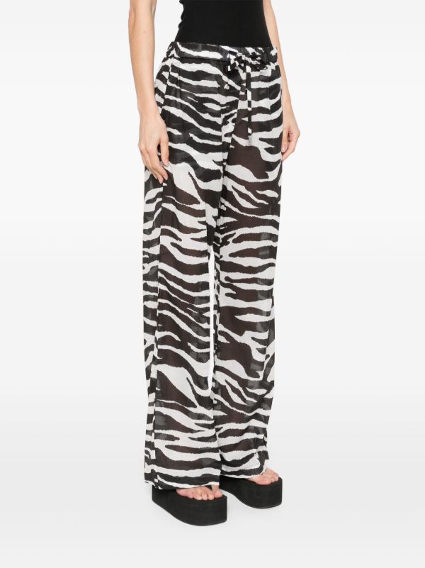 The Attico Zebra-print Trousers | Browns Wide-Leg Pants