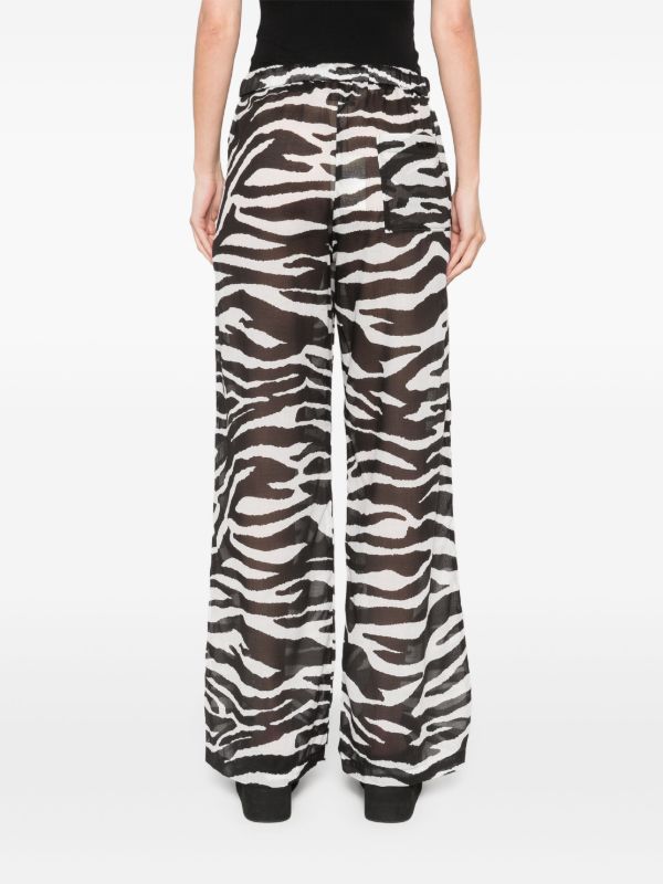 The Attico Zebra-print Trousers | Browns Wide-Leg Pants