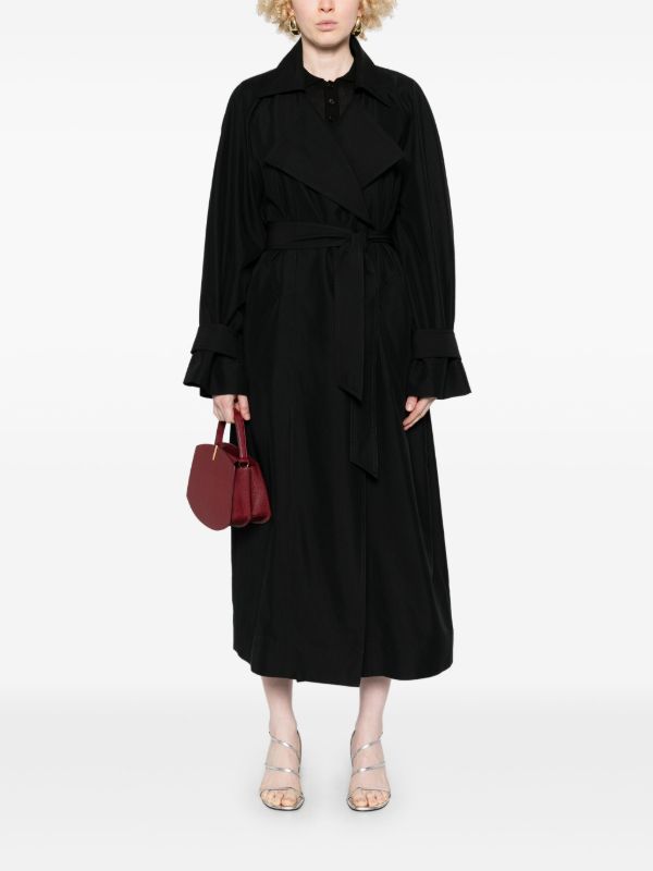 The Frankie Shop Black Astoria Coat | Browns Trench Coats & Raincoats