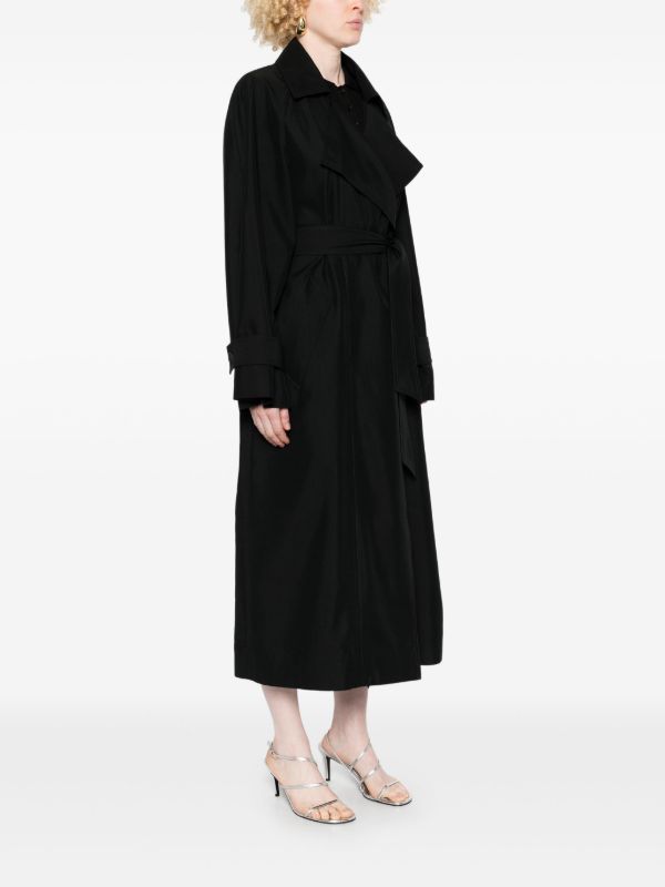 The Frankie Shop Black Astoria Coat | Browns Trench Coats & Raincoats