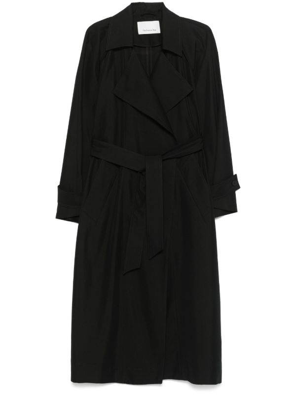 The Frankie Shop Black Astoria Coat | Browns Trench Coats & Raincoats