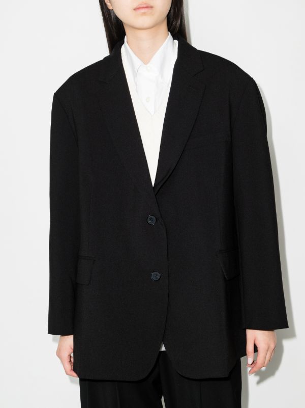 The Frankie Shop Black Bea Oversized Blazer | Browns Suit Jackets