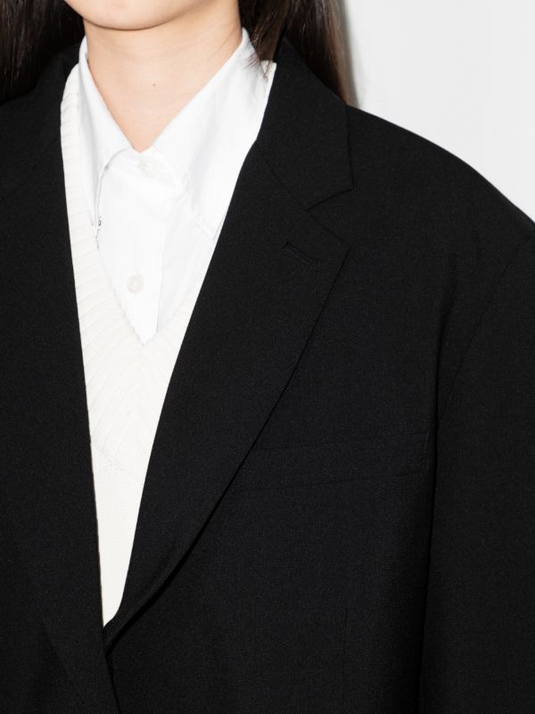 The Frankie Shop Black Bea Oversized Blazer | Browns Suit Jackets