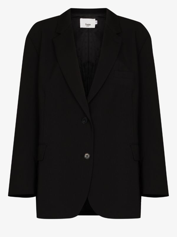 The Frankie Shop black Bea oversized blazer | Browns Suit Jackets