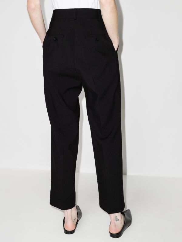 The Frankie Shop Black Bea Straight-leg Trousers | Browns Suit Trousers