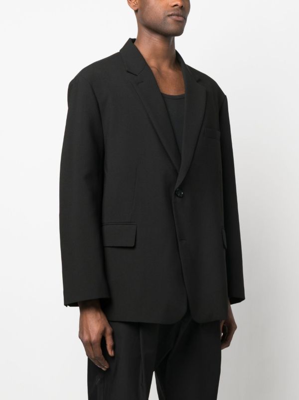 The Frankie Shop Black Beo Single-Breasted Blazer | Browns Blazers
