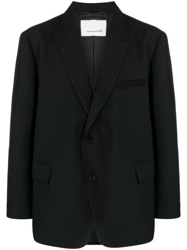 The Frankie Shop Black Beo Single-Breasted Blazer | Browns Blazers