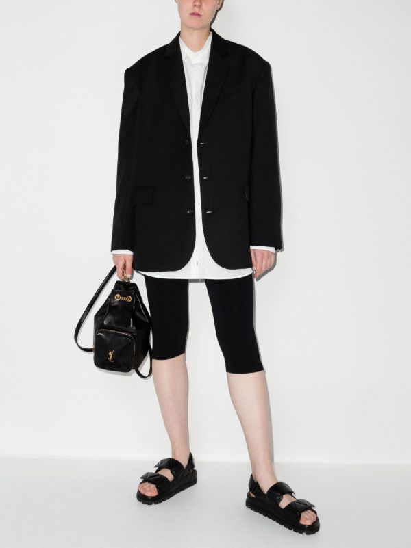 The Frankie Shop Black Gelso Oversized Blazer | Browns Suit Jackets