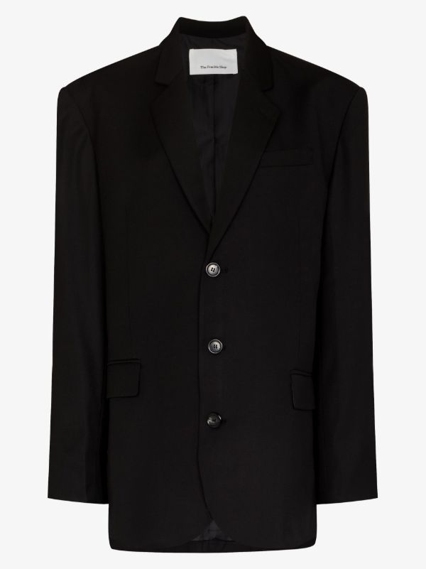 The Frankie Shop black Gelso oversized blazer | Browns Suit Jackets