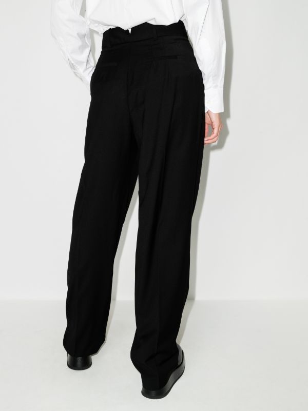 The Frankie Shop Black Gelso Straight-leg Trousers | Browns Suit Trousers