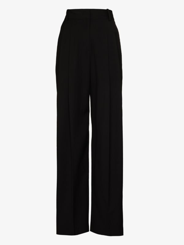 The Frankie Shop black Gelso straight-leg trousers | Browns Suit Trousers