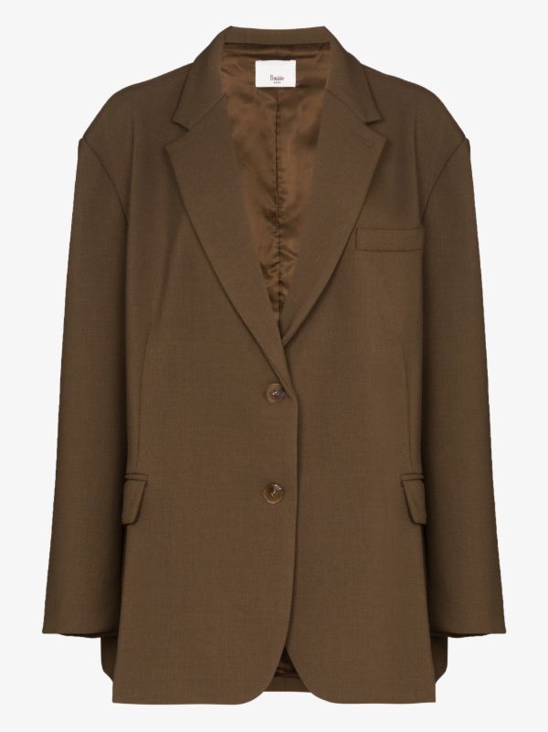 The Frankie Shop brown Bea oversized blazer | Browns Suit Jackets