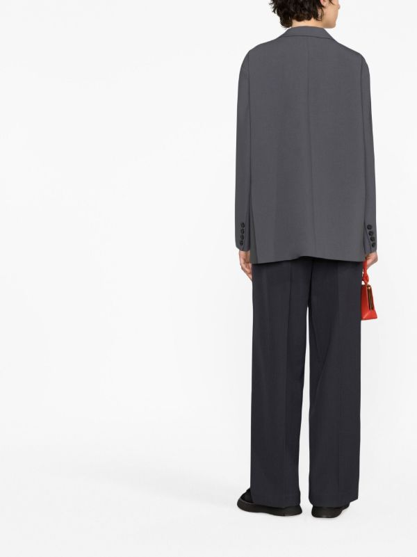 The Frankie Shop Grey Bea Oversized Blazer | Browns Suit Jackets