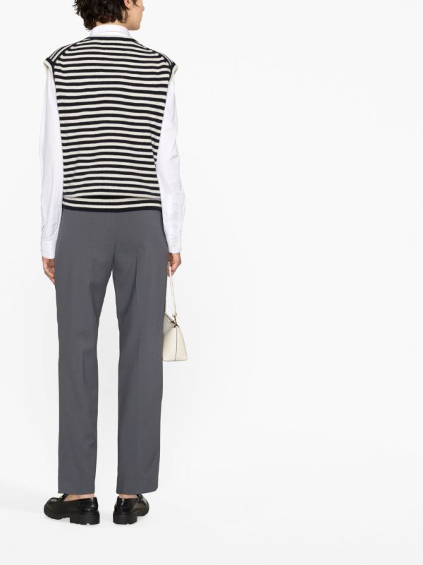 The Frankie Shop Grey Bea Straight-leg Trousers | Browns Suit Trousers