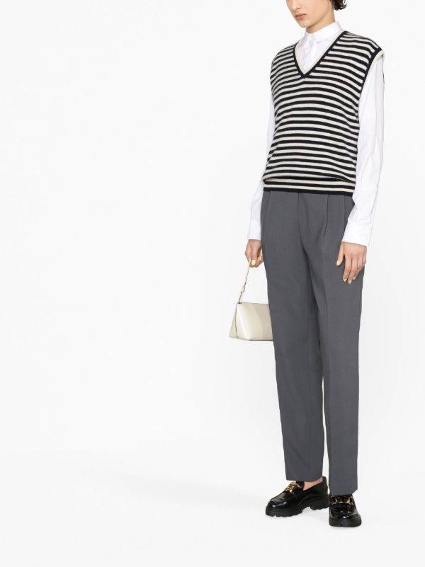 The Frankie Shop Grey Bea Straight-leg Trousers | Browns Suit Trousers