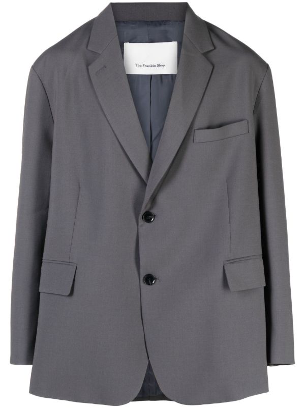The Frankie Shop grey Beo oversized blazer | Browns Suit Jackets
