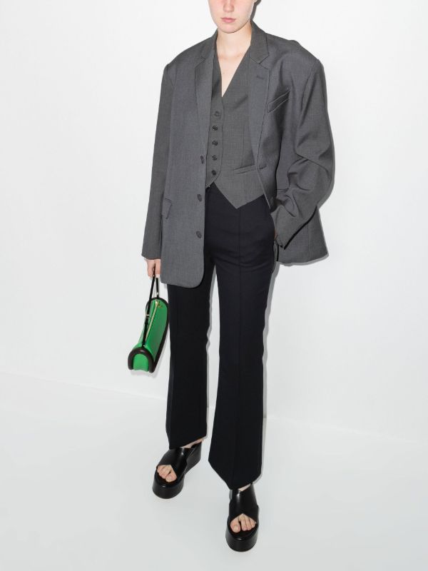 The Frankie Shop Grey Gelso Oversized Blazer | Browns Suit Jackets