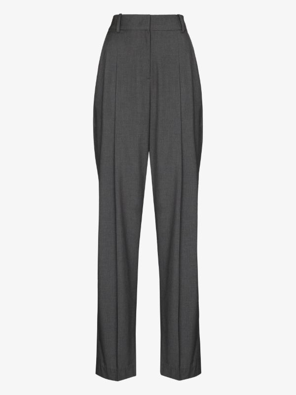 The Frankie Shop grey Gelso straight-leg trousers | Browns Suit Trousers