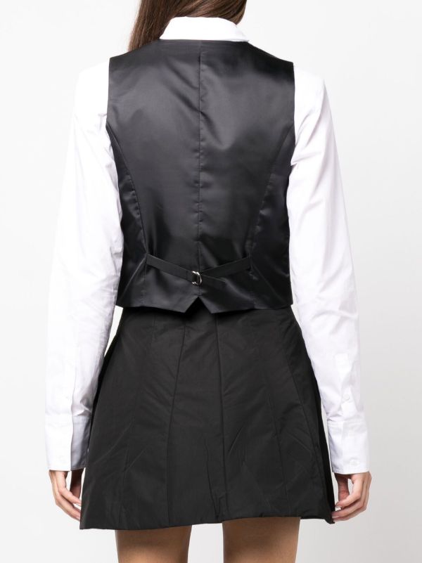 The Frankie Shop Grey Gelso Waistcoat | Browns Suit Jackets