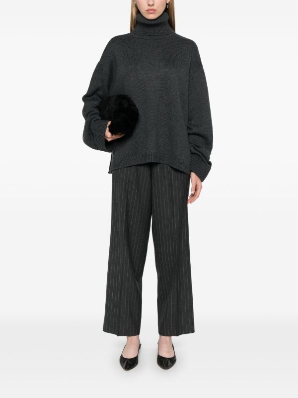 The Frankie Shop Grey Rhea Sweater | Browns Knitted Sweaters