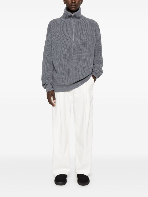 The Frankie Shop Half-zip Fastening Jumper | Browns Knitted Sweaters