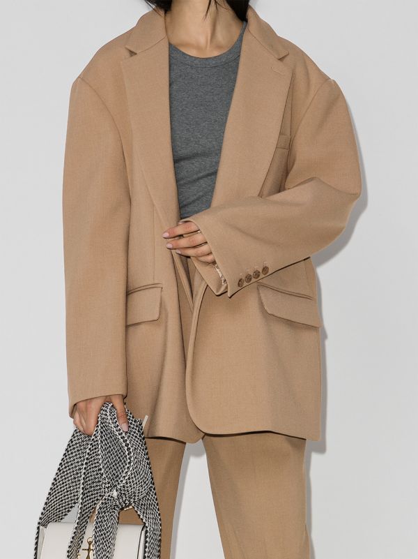 The Frankie Shop Neutral Bea Oversized Blazer | Browns Suit Jackets