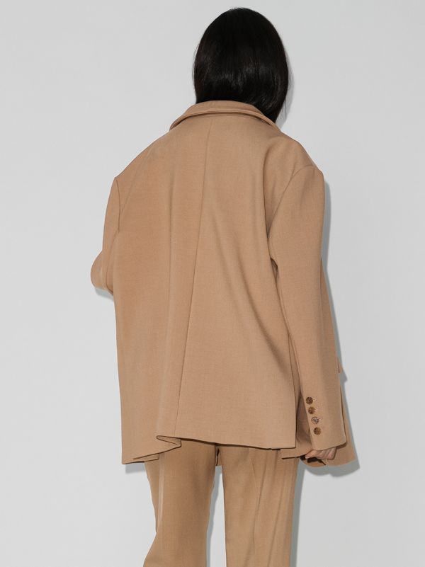 The Frankie Shop Neutral Bea Oversized Blazer | Browns Suit Jackets