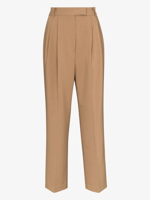 The Frankie Shop neutral Bea straight-leg trousers | Browns Suit Trousers