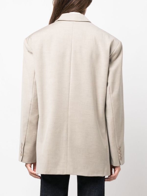 The Frankie Shop Neutral Gelso Oversized Blazer | Browns Suit Jackets
