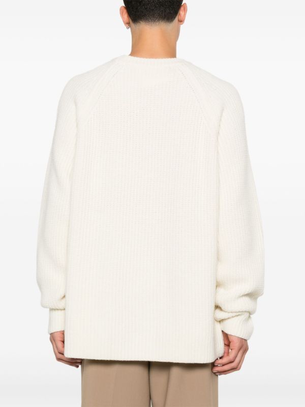 The Frankie Shop White Chunky-Knit Sweater | Browns Knitted Sweaters