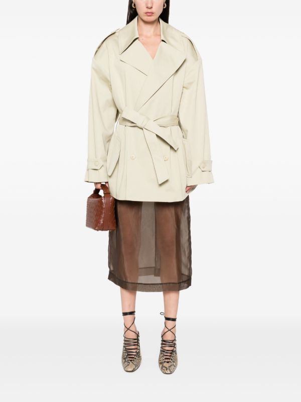 The Frankie Shop Zurich Short Trench Coat | Browns Trench Coats & Raincoats