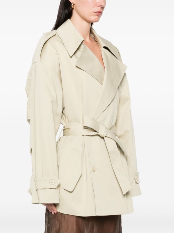 The Frankie Shop Zurich Short Trench Coat | Browns Trench Coats & Raincoats