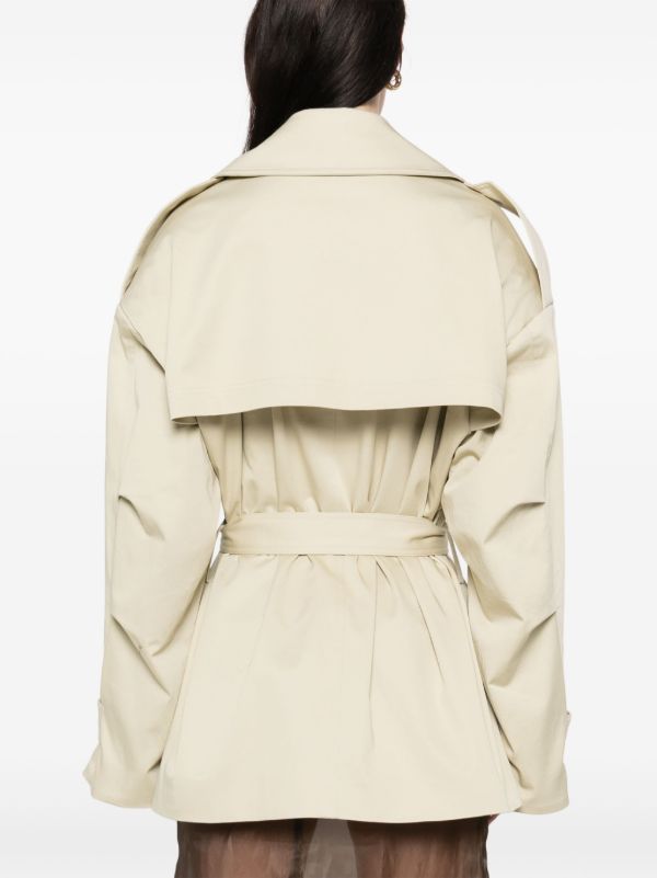 The Frankie Shop Zurich Short Trench Coat | Browns Trench Coats & Raincoats