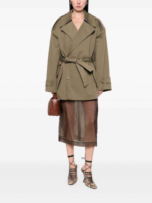 The Frankie Shop Zurich Short Trench Coat | Browns Trench Coats & Raincoats