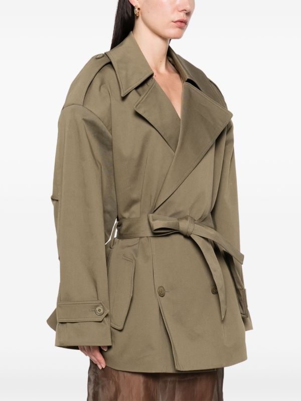 The Frankie Shop Zurich Short Trench Coat | Browns Trench Coats & Raincoats