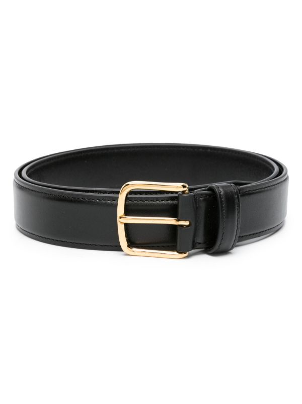 The Row Black Classic Leather Belt | Browns Hats