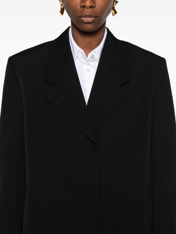 The Row Black Elea Coat | Browns Single Breasted Coats