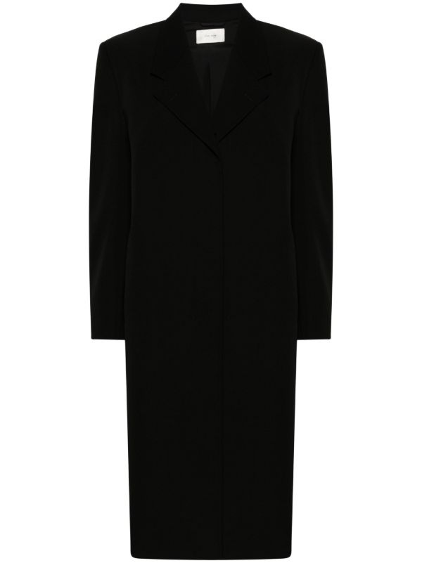 The Row Black Elea Coat | Browns Single Breasted Coats