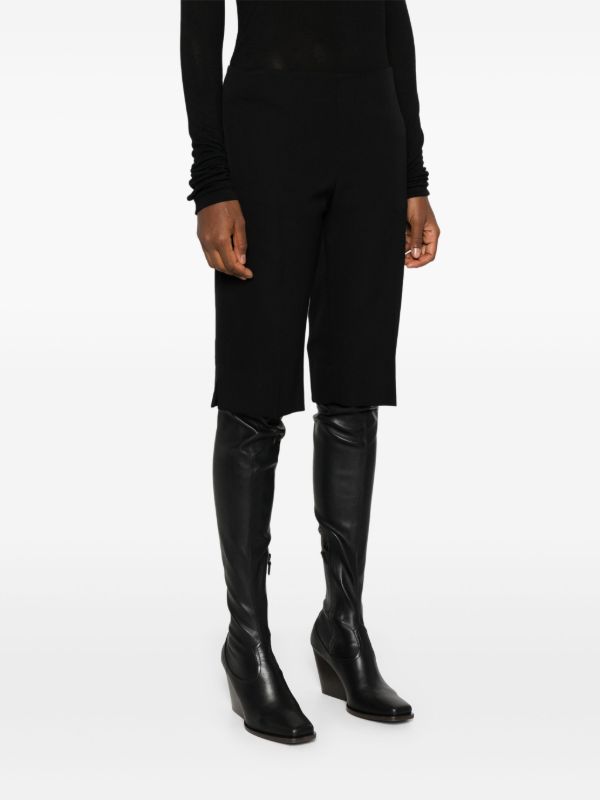 The Row Black Juna Shorts | Browns Knee-Length Shorts